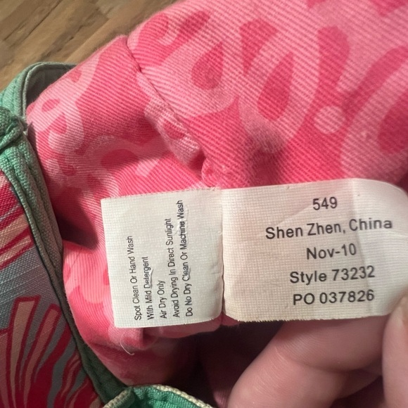 Lilly Pulitzer originals blue, green, and pink floral large tote bag - Picture 10 of 12